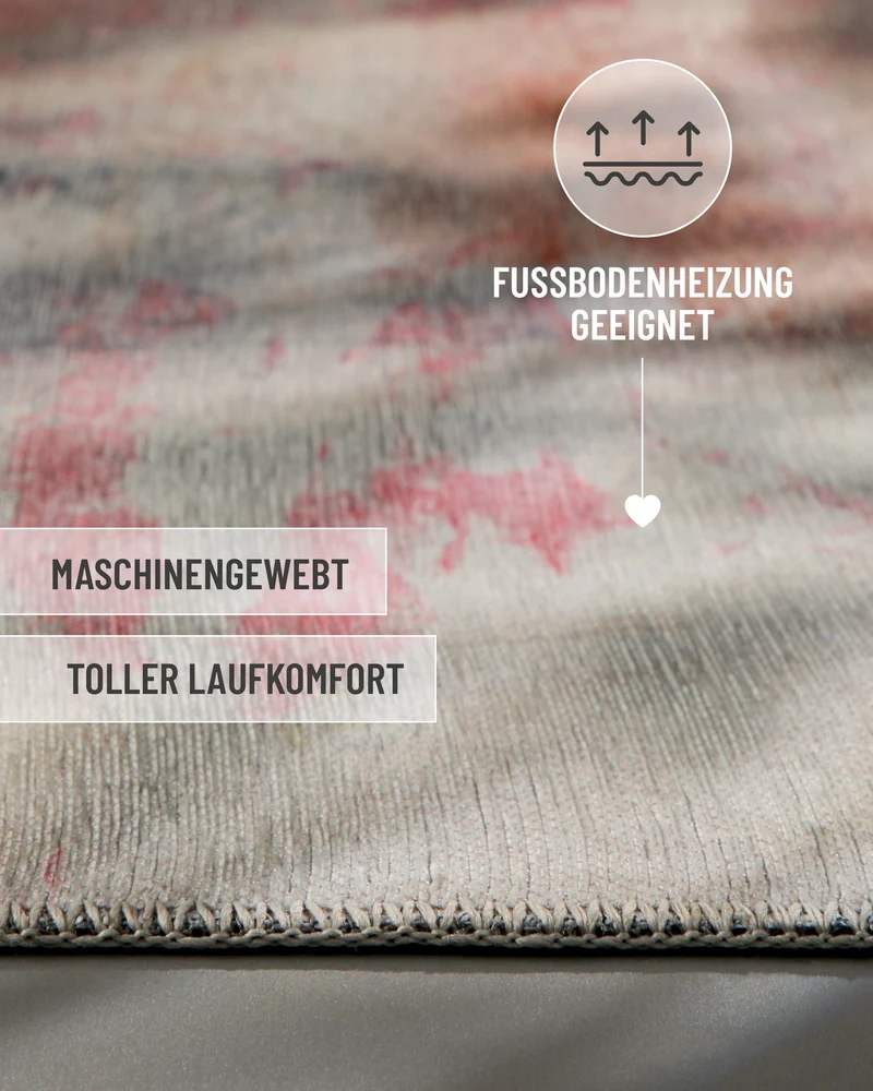 Esprit Flachgewebeteppich Alt Rosa "Maui"