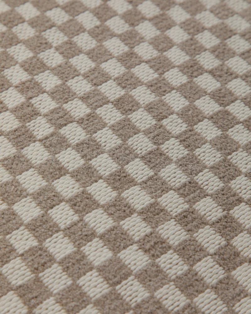Baumwoll-Wendeteppich Estland beidseitig Feinkaro beige 160x230 cm