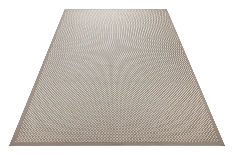 Baumwoll-Wendeteppich Estland beidseitig Feinkaro beige 160x230 cm