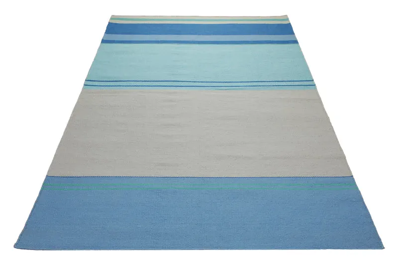 160x230 Teppich Wohnzimmer Summer Vibes – Sommerteppich in frischen Blautönen
