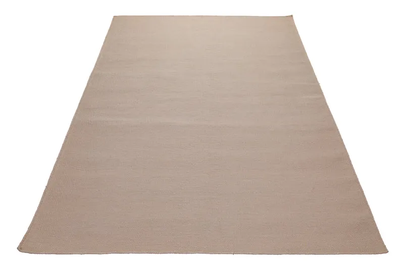 160x230 Teppich Wohnzimmer ESPRIT Uni – Strapazierfähiger Baumwollteppich in warmem Sandbeige