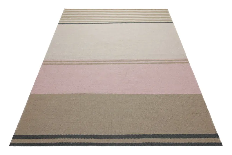 160x230 Teppich Wohnzimmer Sand, Rosé und Mocca – Cotton-Color-Block in zarter Pastellarchitektur