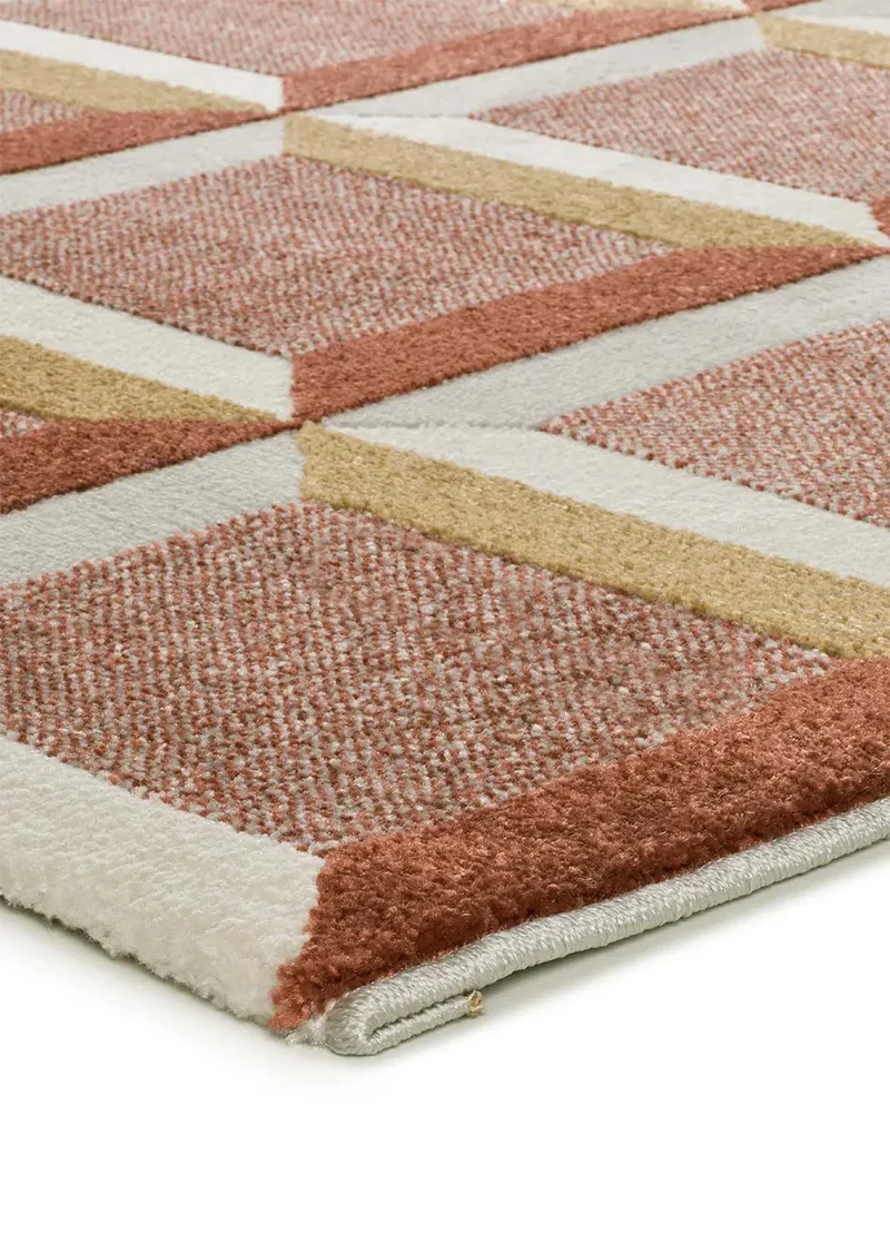 Alfombra geométrica con relieve Amara 12997 Caldera