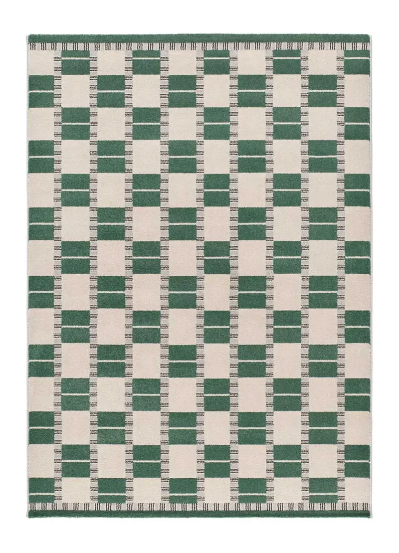 Alfombra geométrica Astra 13016 Verde