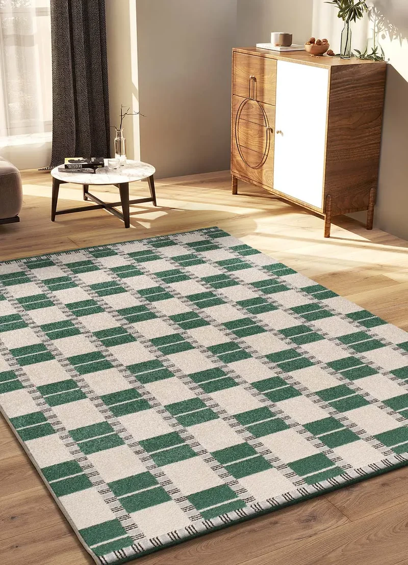 Alfombra geométrica Astra 13016 Verde