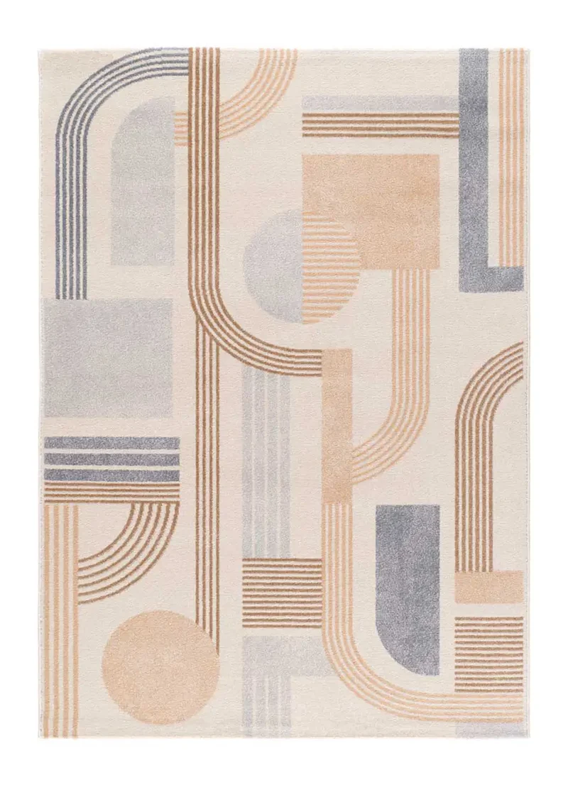 Alfombra geométrica Astra 13014 Beige