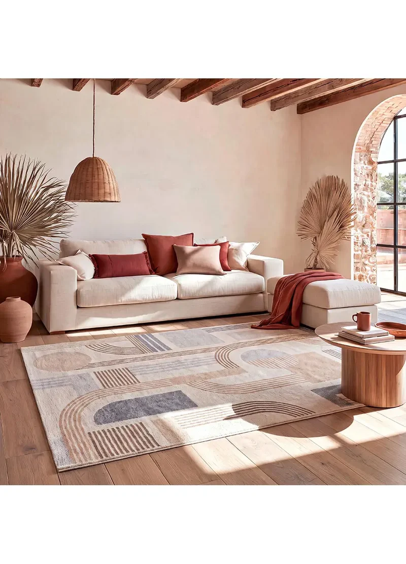 Alfombra geométrica Astra 13014 Beige