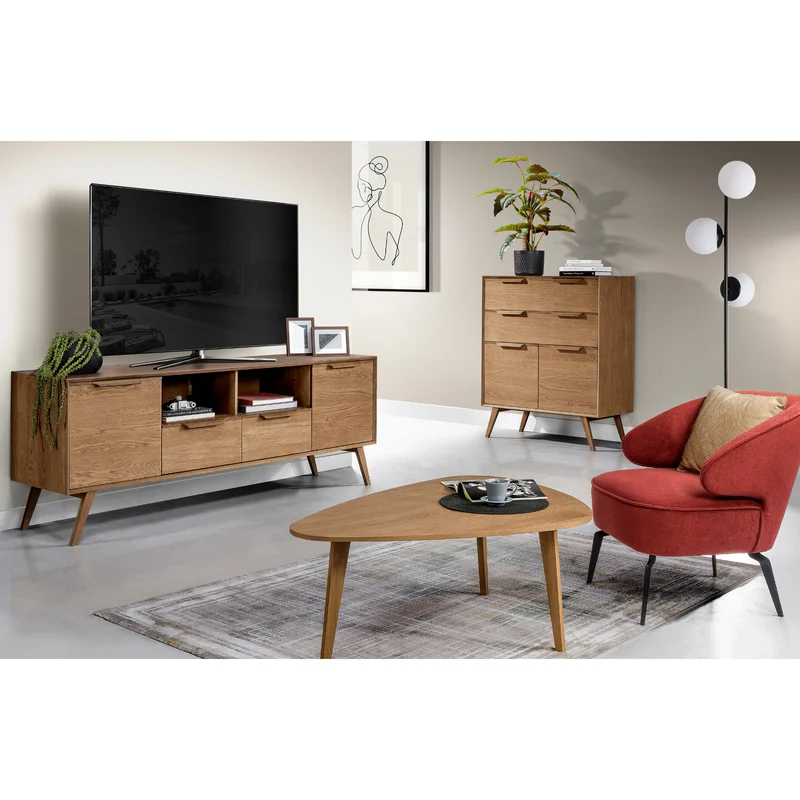 Kommode aus rustikalem Eichenholz LEO 12 | LoftStory