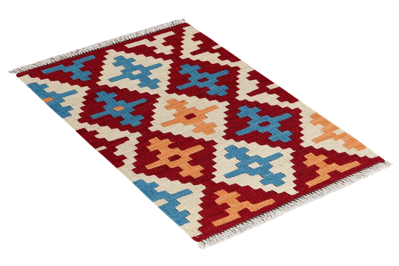 Kelim Gashgai · Handgewebt – Bunt, 61x40 cm