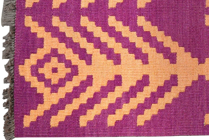 Kelim Gashgai · Handgewebt – Violett, 93x62 cm