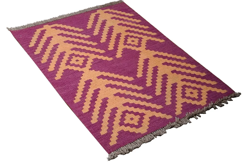 Kelim Gashgai · Handgewebt – Violett, 93x62 cm