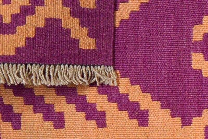Kelim Gashgai · Handgewebt – Violett, 93x62 cm