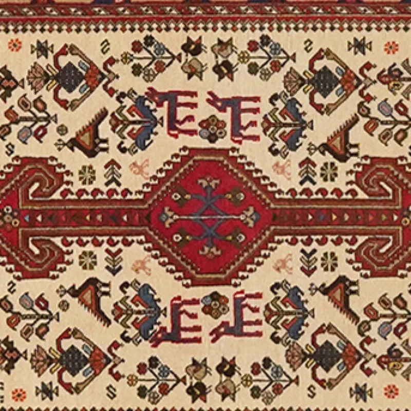 Nasrabad · Handgeknüpft – Beige, 395x80 cm