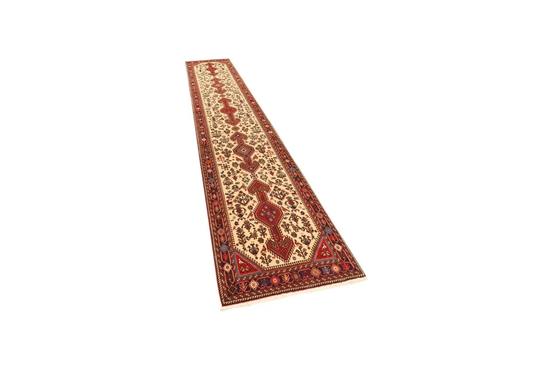 Nasrabad · Handgeknüpft – Beige, 395x80 cm