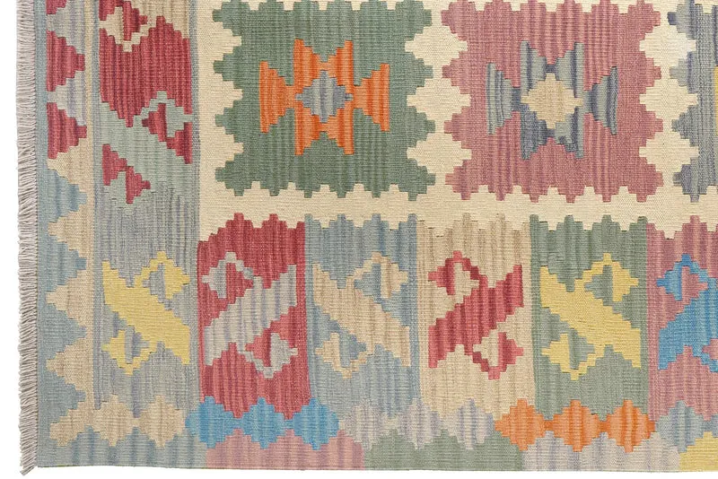 Kelim Gashgai · Handgewebt – Beige, 238x170 cm