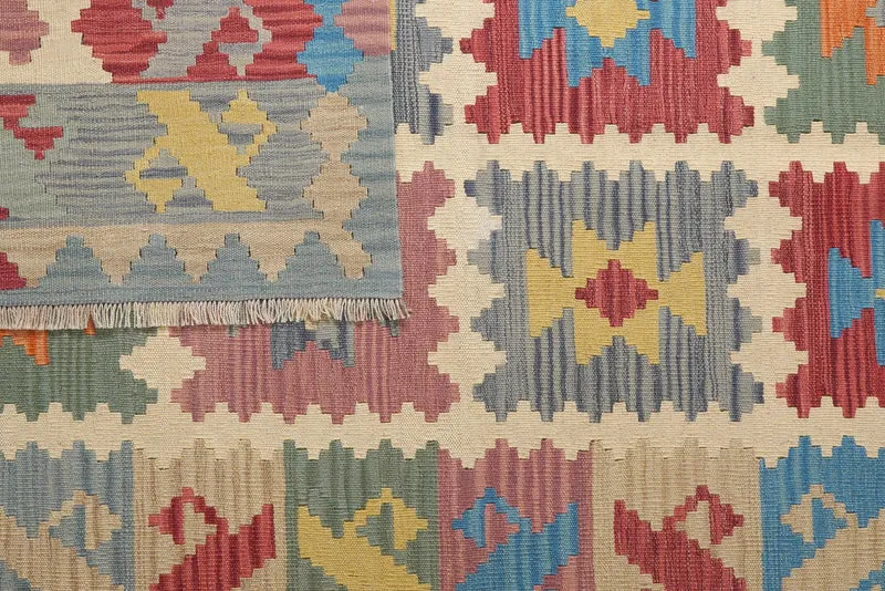 Kelim Gashgai · Handgewebt – Beige, 238x170 cm