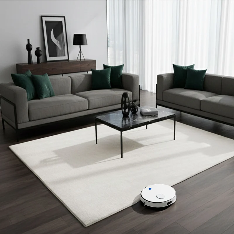 Teppich Wohnzimmer Schlafzimmer Ultra Weich – Modern, super flauschig & weich, dicht gewebt