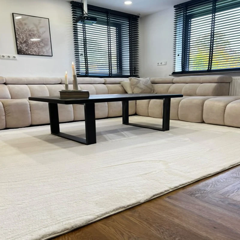 Teppich Wohnzimmer Schlafzimmer Ultra Weich – Modern, super flauschig & weich, dicht gewebt