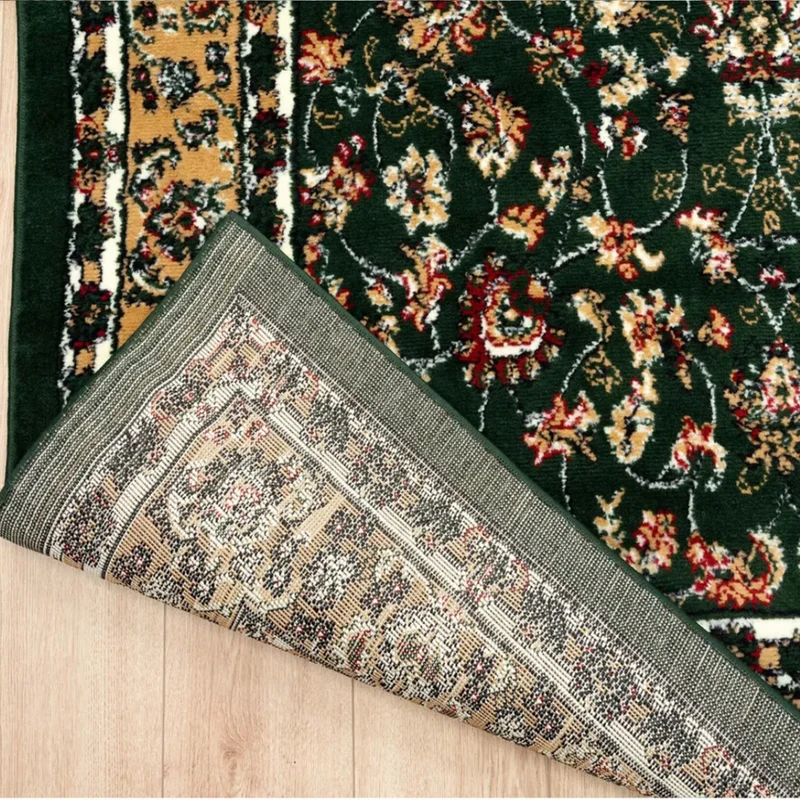 Teppich Orientalisch kurzflor Klassisch Wohnzimmer, Esszimer, Flur- Grün