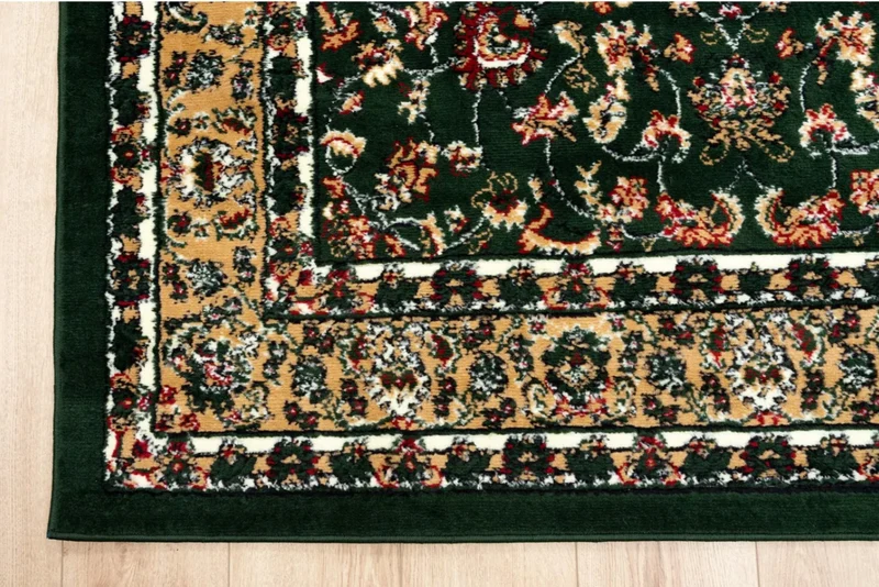 Teppich Orientalisch kurzflor Klassisch Wohnzimmer, Esszimer, Flur- Grün