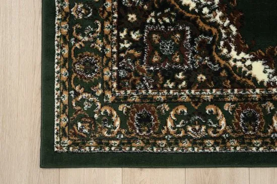 Teppich Orientalisch kurzflor Klassisch Wohnzimmer, Esszimer, Flur- Grün