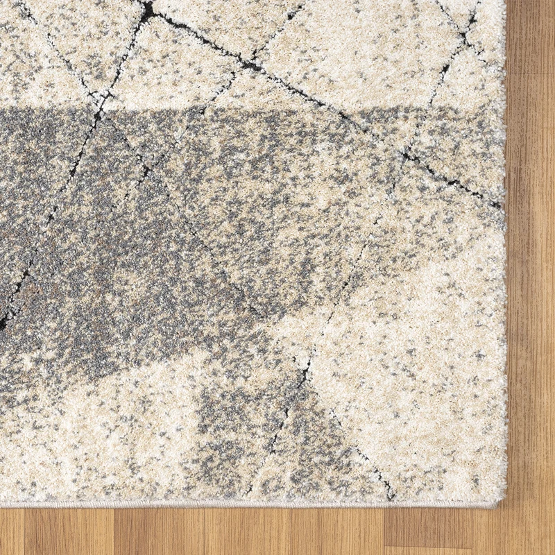 Kurzflor Teppich Modern Wohnzimmer Schlafzimmer Weich mit Muster
