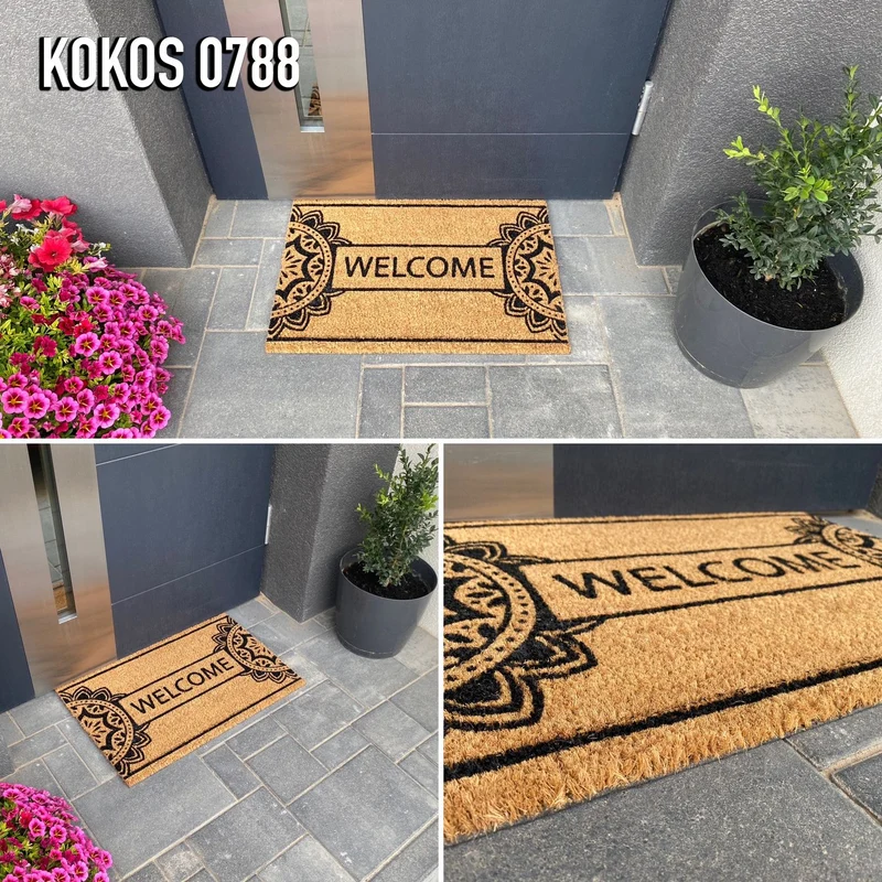 Eingangstürmatte kokos Fussmatte Außen & Innen Schmutzfänger für Haustür, Fußabtreter, Terrasse, Balkon