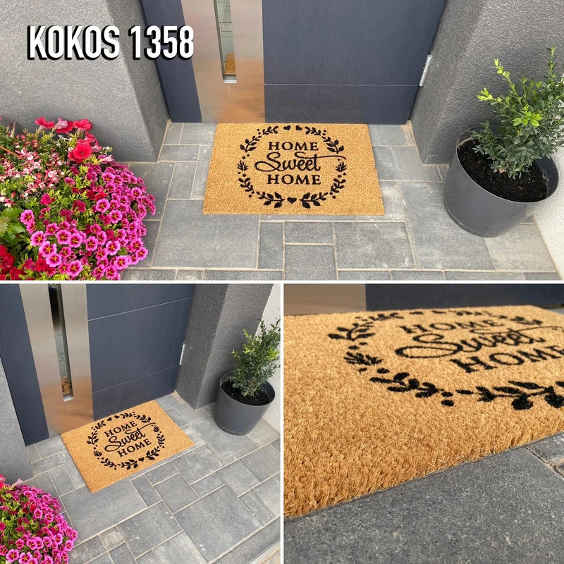 Eingangstürmatte kokos Fussmatte Außen & Innen Schmutzfänger für Haustür, Fußabtreter, Terrasse, Balkon