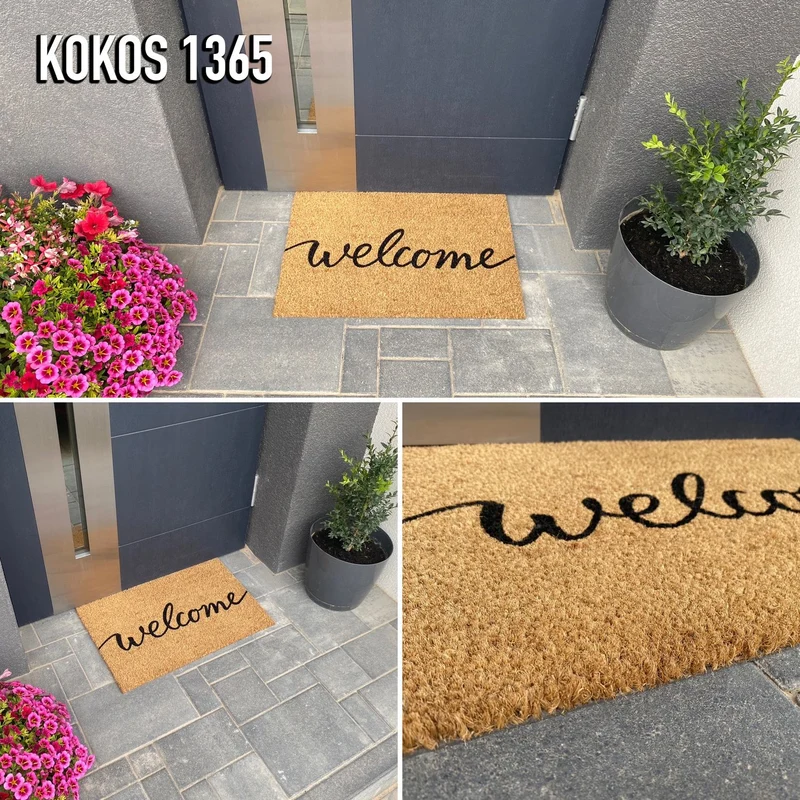 Eingangstürmatte kokos Fussmatte Außen & Innen Schmutzfänger für Haustür, Fußabtreter, Terrasse, Balkon