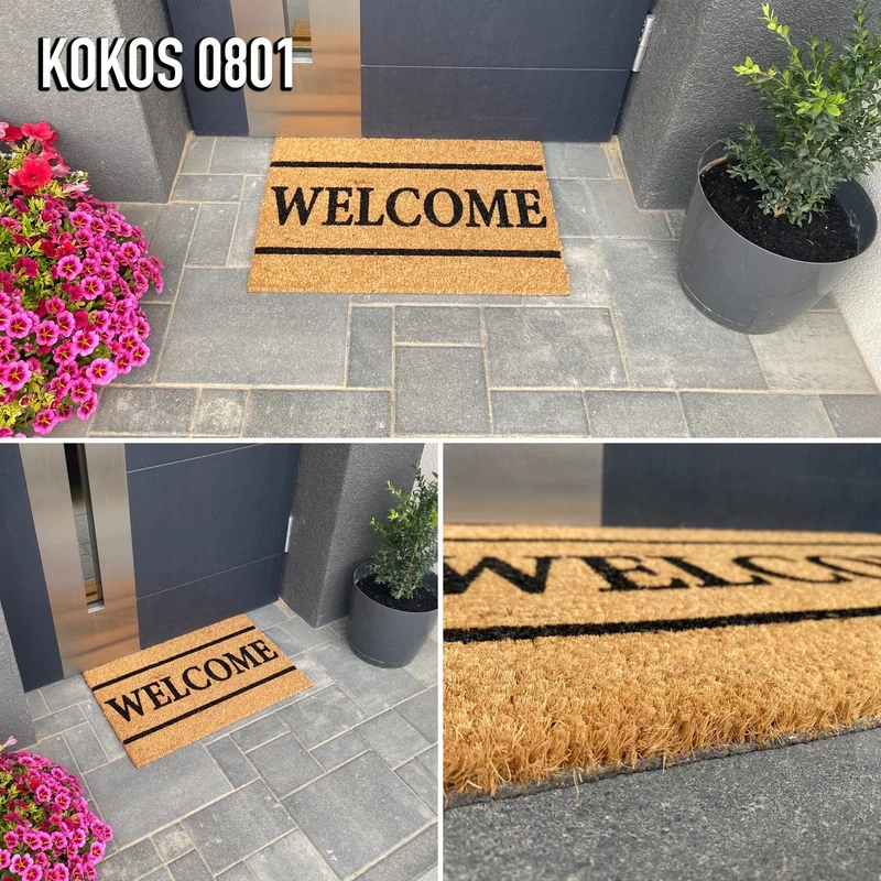Eingangstürmatte kokos Fussmatte Außen & Innen Schmutzfänger für Haustür, Fußabtreter, Terrasse, Balkon