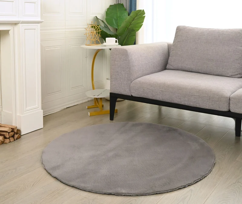 Waschbarer Kurzflor Teppich, rutschfest & weich, einfarbig für Wohnzimmer, Schlafzimmer, Küche & Kinderzimmer.