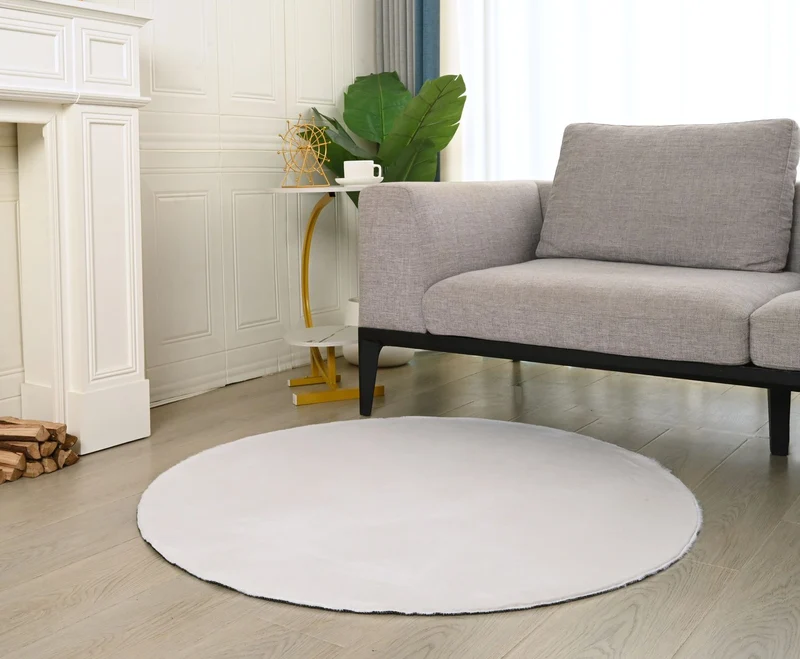 Waschbarer Kurzflor Teppich, rutschfest & weich, einfarbig für Wohnzimmer, Schlafzimmer, Küche & Kinderzimmer.