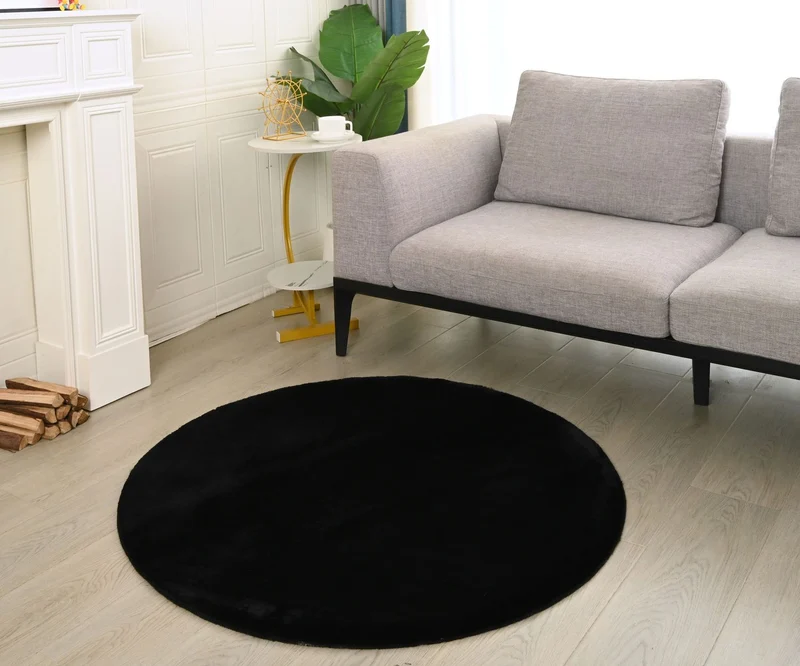 Waschbarer Kurzflor Teppich, rutschfest & weich, einfarbig für Wohnzimmer, Schlafzimmer, Küche & Kinderzimmer.