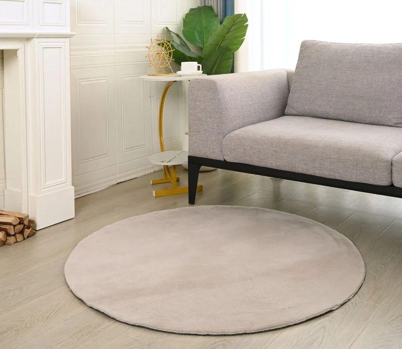 Waschbarer Kurzflor Teppich, rutschfest & weich, einfarbig für Wohnzimmer, Schlafzimmer, Küche & Kinderzimmer.