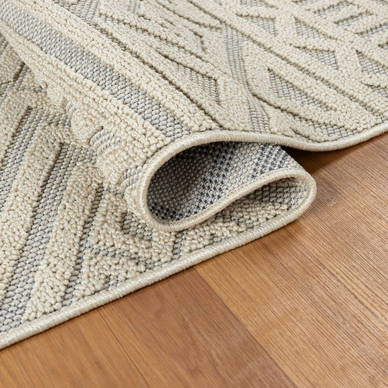 Teppich Boho Wohnzimmer, Schlafzimmer, Fransen Skandinavisch, Waschbarer Teppich 3D