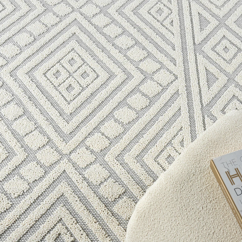 Teppich Boho Wohnzimmer, Schlafzimmer, Fransen Skandinavisch, Waschbarer Teppich 3D