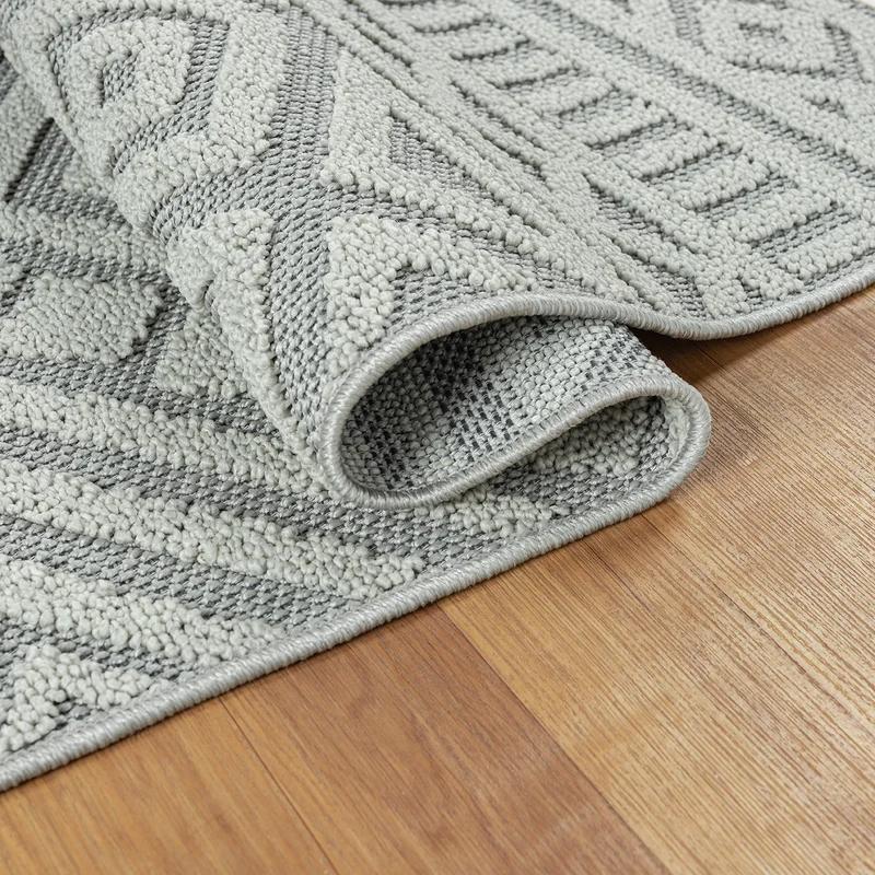 Teppich Boho Wohnzimmer, Schlafzimmer, Fransen Skandinavisch, Waschbarer Teppich 3D