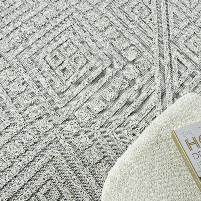 Teppich Boho Wohnzimmer, Schlafzimmer, Fransen Skandinavisch, Waschbarer Teppich 3D