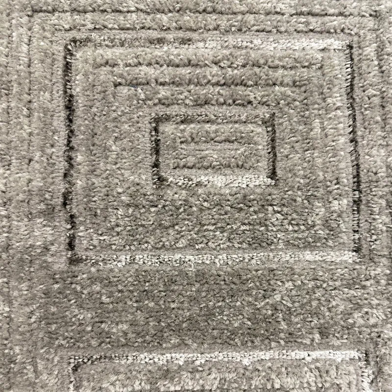 Teppich kurzflor Wohnzimmer, Schlafzimmer, Flur dünn Kachel Optik Lurex 3D Weich