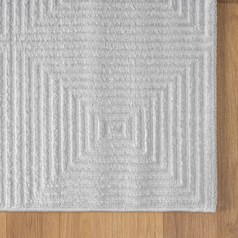 Teppich Wohnzimmer Schlafzimmer Kurzflor Baklava Design Hoch-Tief-Effekt Modern 3D