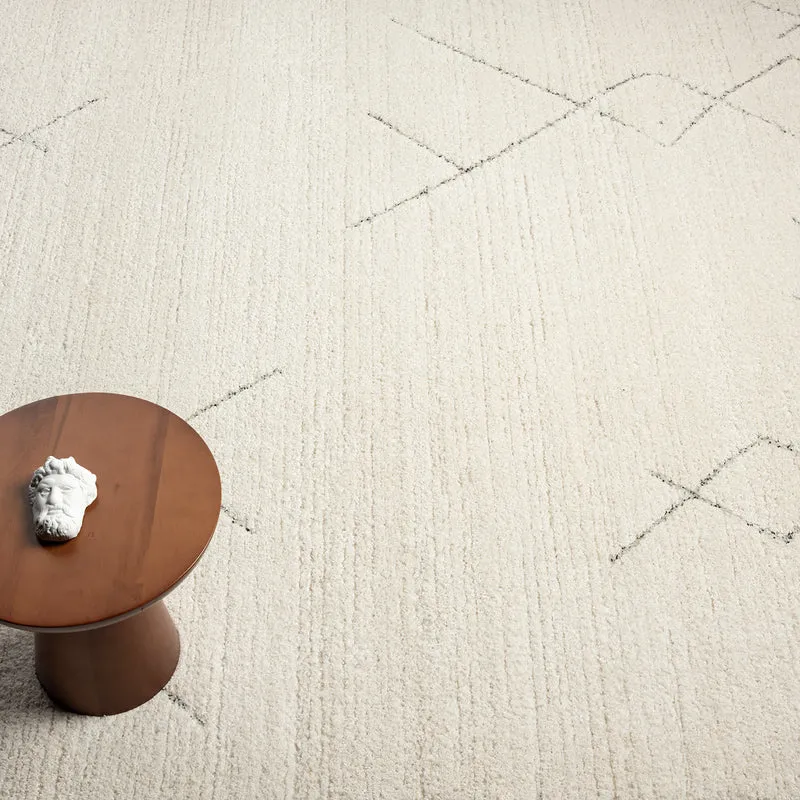 Kurzflor Teppich Skandinavisch Berberlook Wohnzimmer Schlafzimmer Modern Streifen
