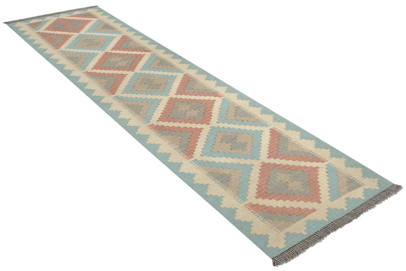 Kelim Gashgai · Handgewebt – Beige, 199x56 cm