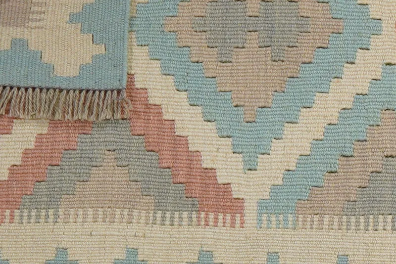 Kelim Gashgai · Handgewebt – Beige, 199x56 cm