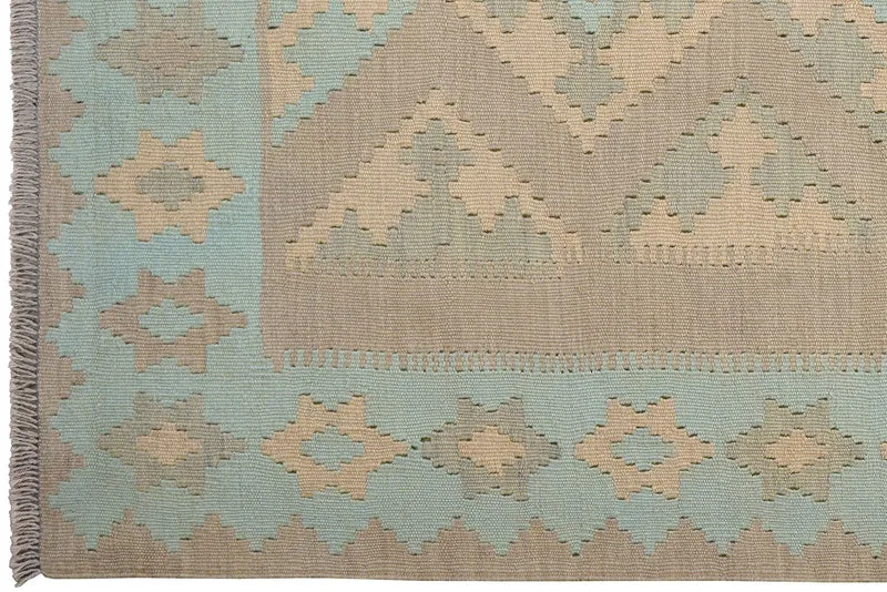 Kelim Gashgai · Handgewebt – Grau, 185x125 cm
