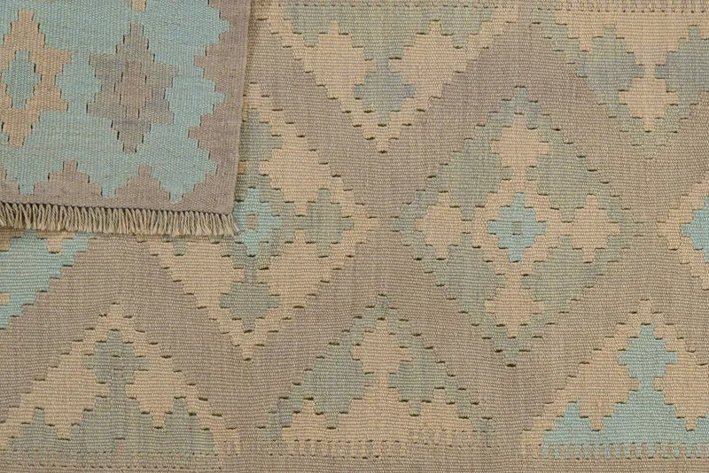 Kelim Gashgai · Handgewebt – Grau, 185x125 cm