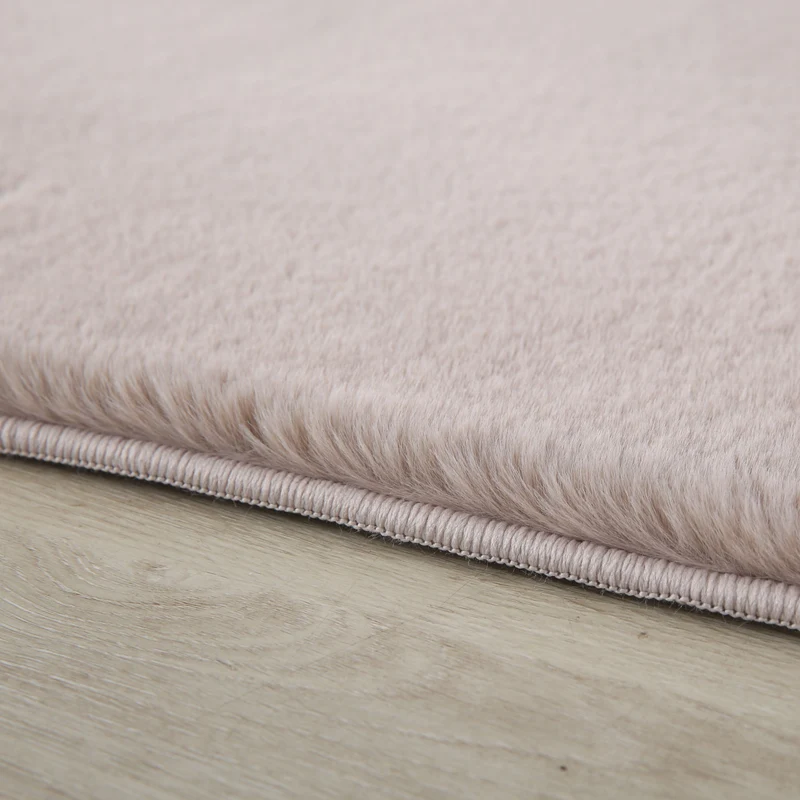 Carpettex Rabbit Hochflor Teppich Kunstfell Einfarbig Flauschig Weich