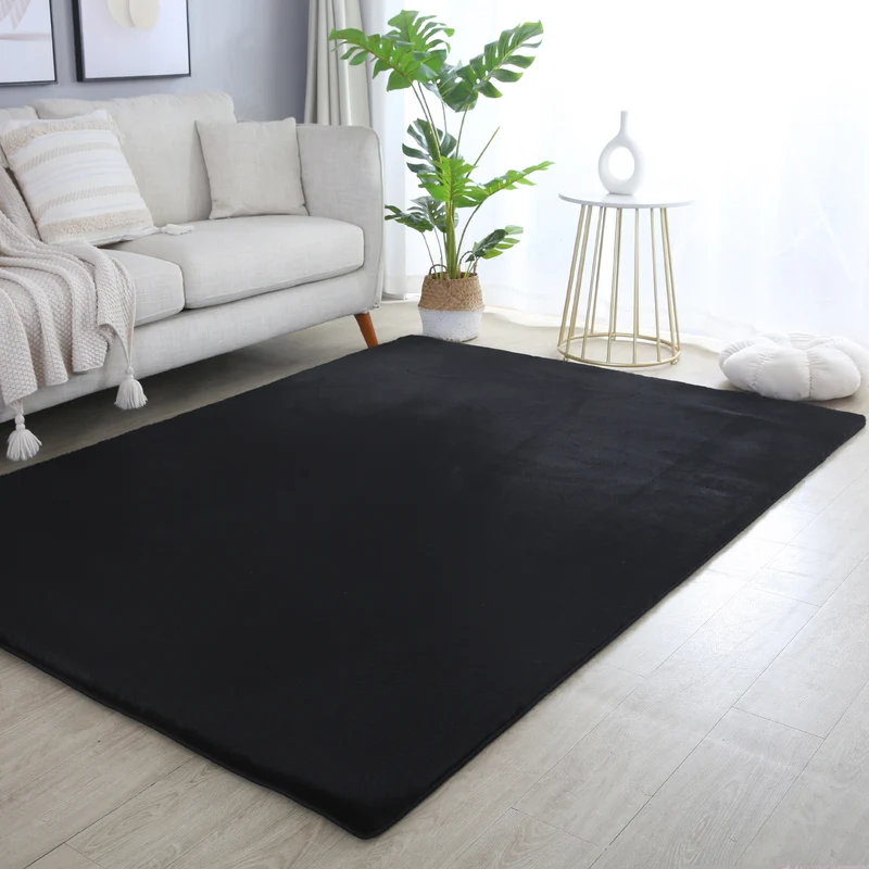 Carpettex Rabbit Hochflor Teppich Kunstfell Einfarbig Flauschig Weich