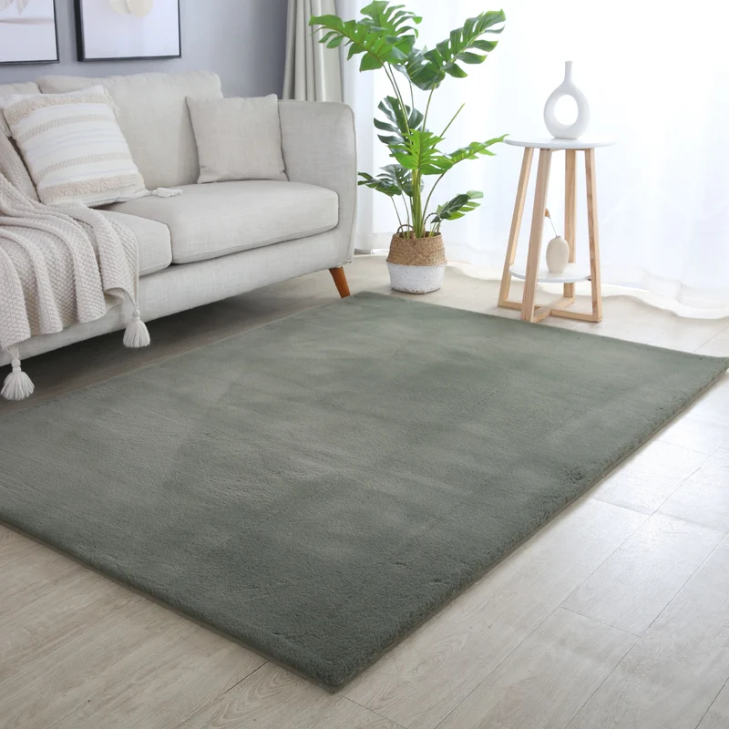 Carpettex Rabbit Hochflor Teppich Kunstfell Einfarbig Flauschig Weich