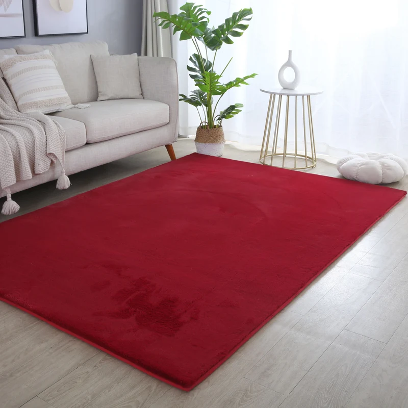 Carpettex Rabbit Hochflor Teppich Kunstfell Einfarbig Flauschig Weich