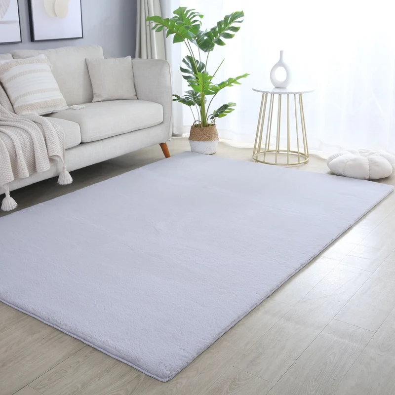 Carpettex Rabbit Hochflor Teppich Kunstfell Einfarbig Flauschig Weich